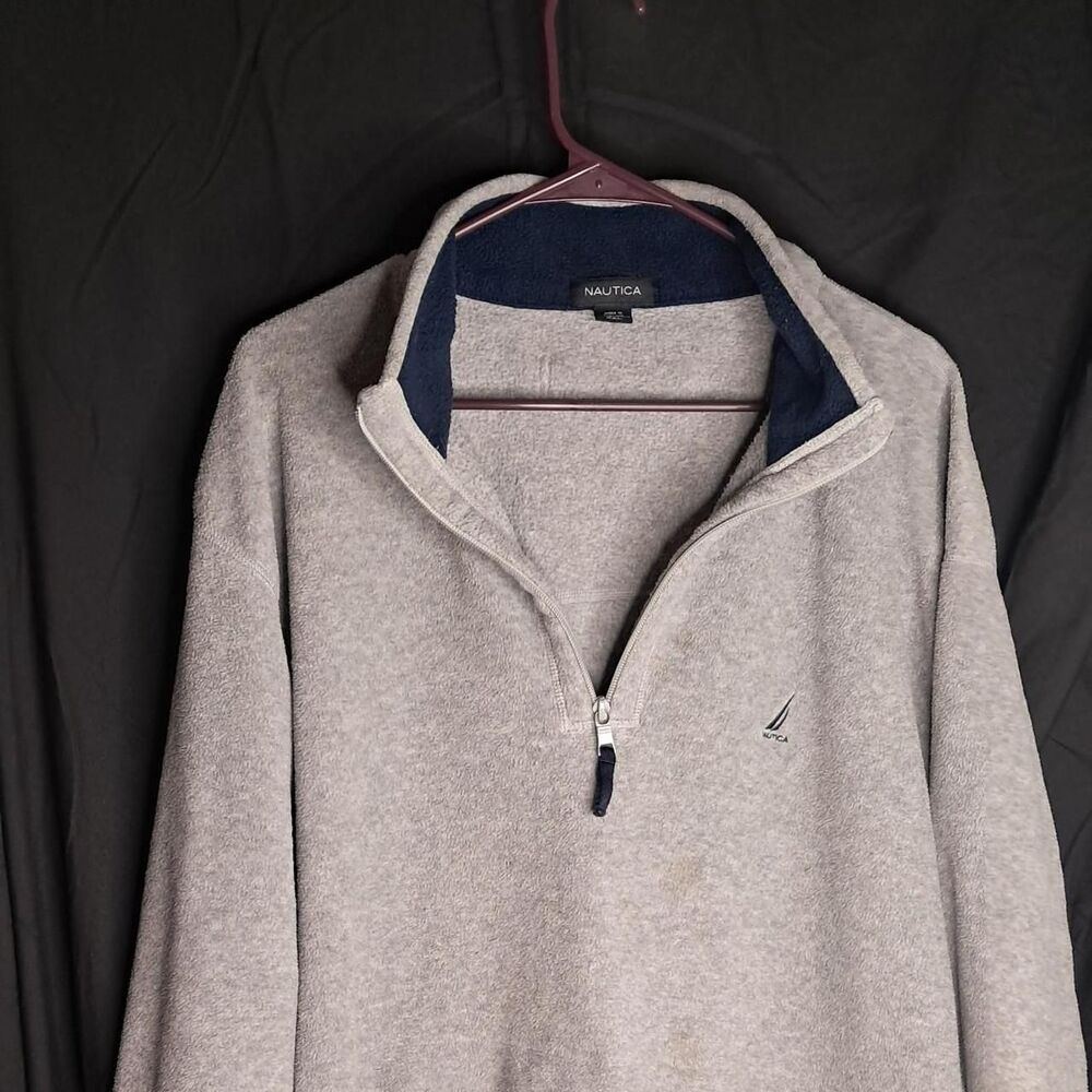 Nautica Men's Grey and Cream Jacket